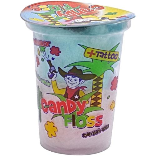 Candy Floss Vegyes Ízű Vattacukor Tetoválós Matricával 20g