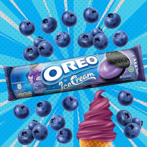 OREO BISCUIT SANDWICH ICE CREAM BLUEBERRY