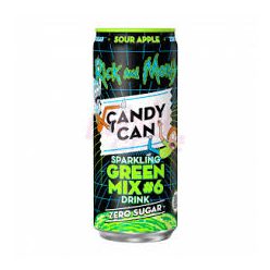   Candy Can Rick and Morty Sparkling Green Mix alma ízű szénsavas cukormentes üdítő 330ml