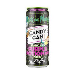   Candy Can Rick and Morty Sparkling Purple Potion szőlő ízű szénsavas cukormentes üdítő 330ml